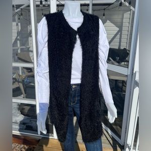 Hem & Thread Faux Fur Vest One Size New with Tags